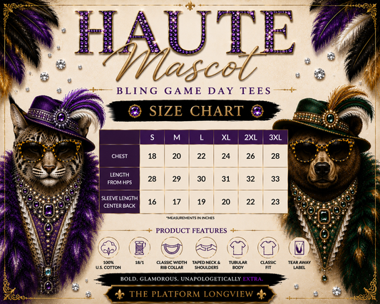 Haute Mascot Bling Game Day Tee